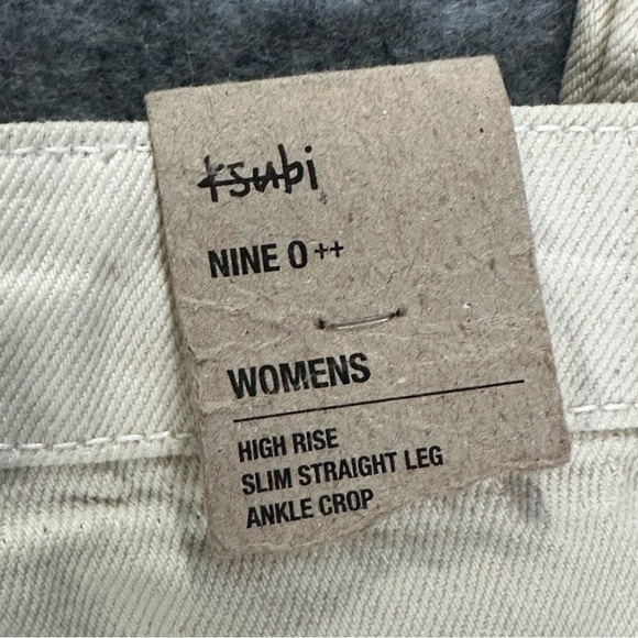 Ksubi Women's Nine 0++ Off White High Rise Ankle Crop Jean. Sz: 28 - Picture 6 of 9